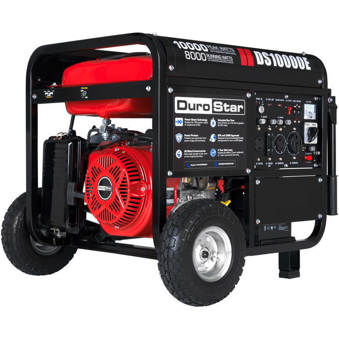 DuroStar DS10000E 10000-Watt 439cc Gas Generator w/ Electric Start and Wheel Kit
