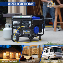 Load image into Gallery viewer, DuroMax XP10000EH 10,000-Watt 439cc Electric Start Dual Fuel Hybrid Portable Generator