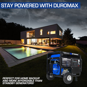 DuroMax XP10000E 10000-Watt 439cc Portable Gas Electric Start Generator RV Home Standby