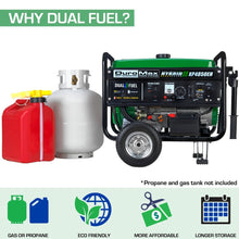 Load image into Gallery viewer, DuroMax XP4850EH 4,850-Watt 210cc Dual Fuel Hybrid Generator w/ Electric Start